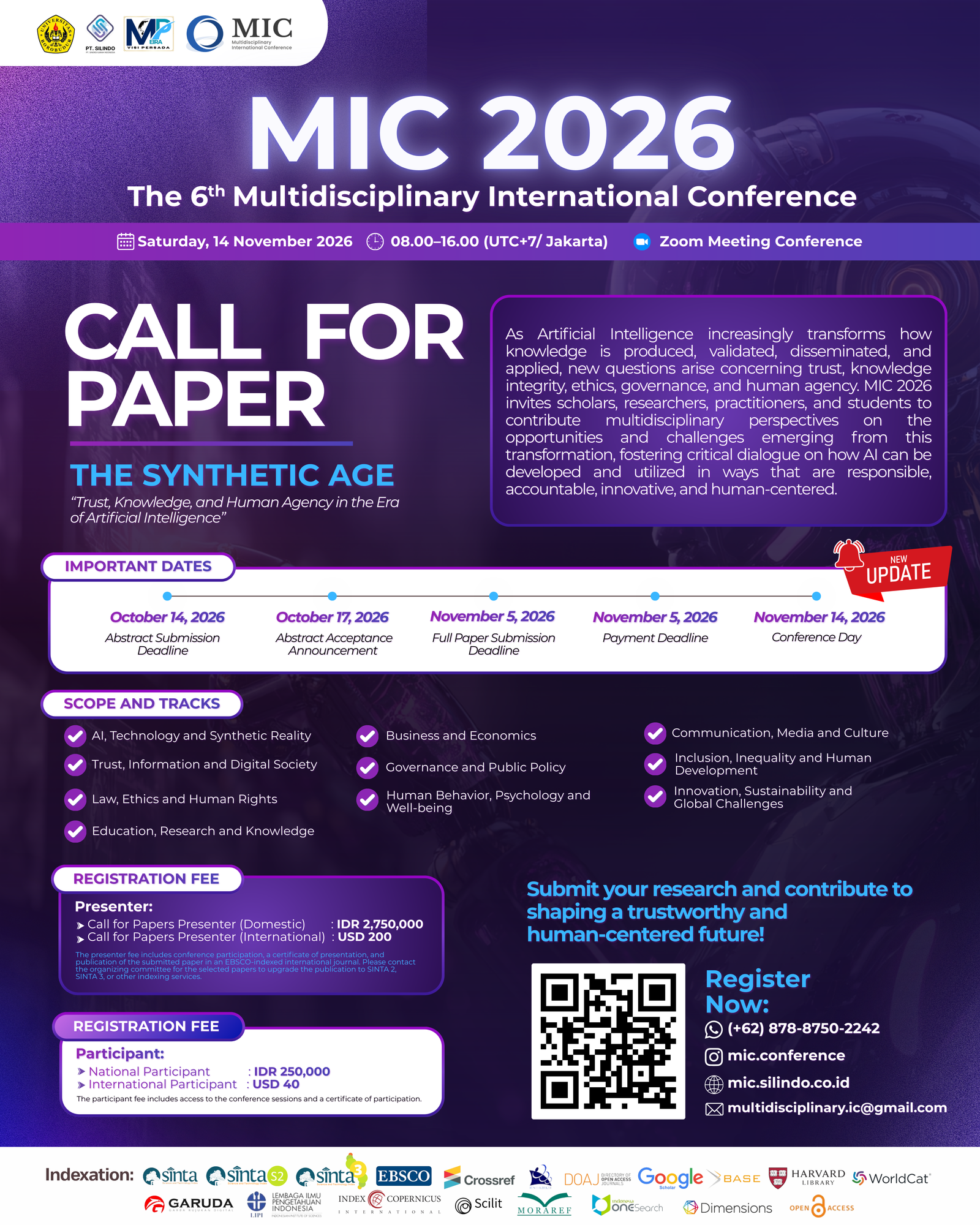 MIC 2026 Call for Papers Poster